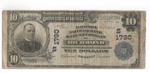 $10 1901. National Currency