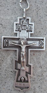 Кипарисовый николаевский иерейский крест (серебро 84)