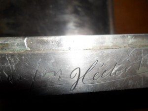 Сигаретница  серебро 800 пр с подписями.