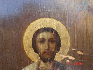 Икона Александр Невский и Амвросий епископ Московский.