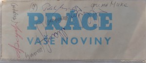 Билет ЧМ по хоккею 1978г с автографами чемпионов мира (СССР)