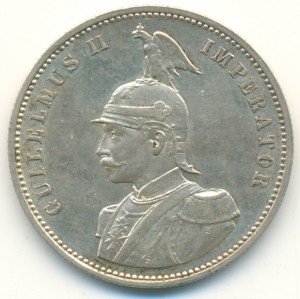 Немецкая Вост. Африка. Рупия 1890 года. About Uncirculated.