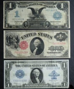 Комплект 1-долларовых банкнот США 1899-1935