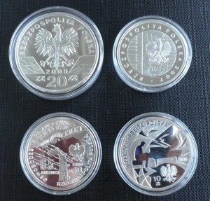 Польша, 4 серебренные монеты