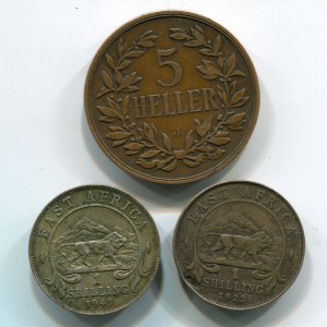 Три колониальные монеты