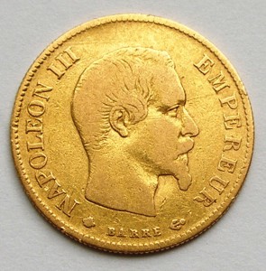 Франция 10 франков 1859 ВВ