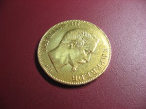 100FR Napoleon III 1857A золото,унция