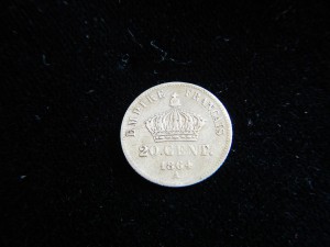 20 центов 1864 Франция Наполеон III