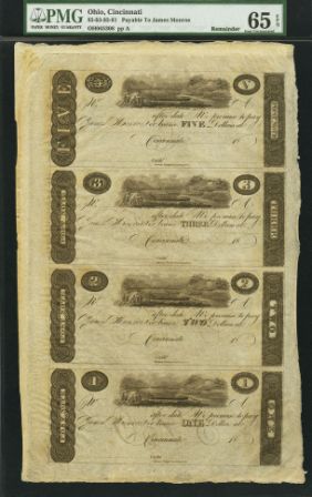 1, 2, 3 и 5 долларов 18_ Цинцинати (1817-1825гг) - редкость