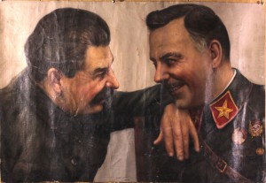 Интересная картина Сталин с Ворошиловым.