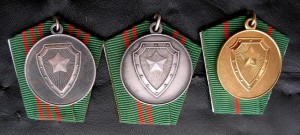 Беларусь. Комплект медалей "За безупречную Службу" - 1,2 и 3