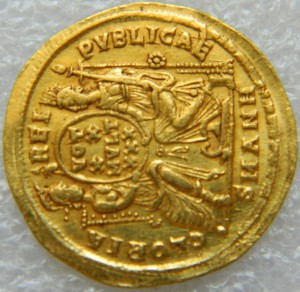 Солид Констанций II,золото