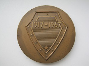 Настольная Медаль "50 лет ВЧК-КГБ".