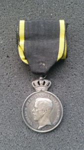 Медаль За верность и честь. Швеция, Густав V. серебро