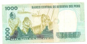 1000 Солей Золотом Перу 1981