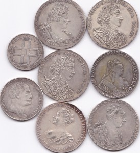 Копии редких рублей - 8 монет