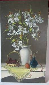 Картина "Натюрморт с лилиями"