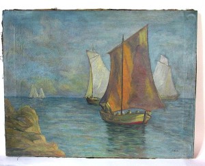 Картина "Морской пейзаж" чешского художника
