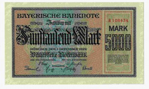 Германия 5000 марок (Ro. BAY 6) UNC
