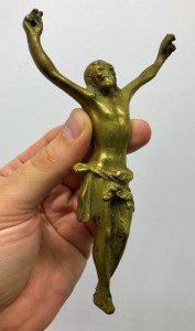Дореволюционная бронзовая статуэтка Иисуса Христа.