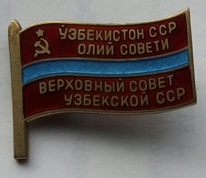 Депутат УзССР, на булавке.(3).