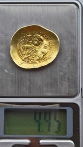 Монета Византия Михаил IV. Золото.