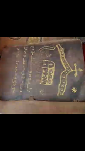 Старинная кожанная книга в металлическом футляре