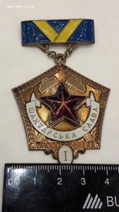 Знак Шахтарська слава 1го ступеня Україна