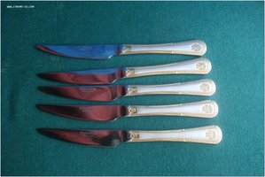 Набор ножей №1 в упаковке SwissGold орлы серебр позолота