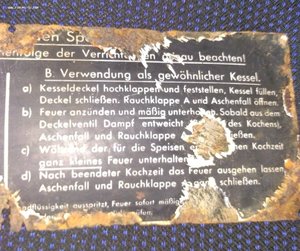 Табличка на немецком языке