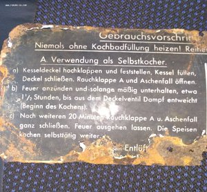 Табличка на немецком языке