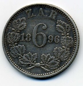 Южная Африка (ZAR) 1896, 6 пенсов