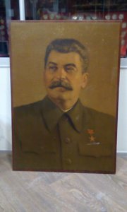 Портрет Сталина Холст размер 79 на 56,5