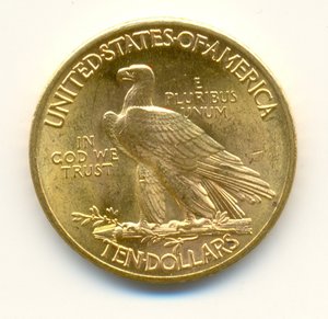 10 долларов Индеец золото