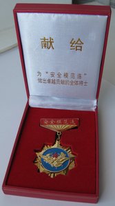 Китайская медаль в родном домике.