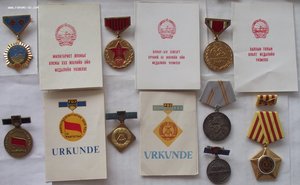 комплект иностранных наград на доках,УК,на генерала
