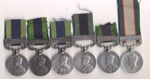 Великобритания - India General Service medal - 6 штук