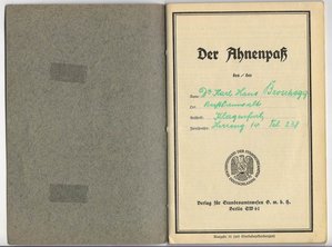 Ahnenpass паспорта предков (Мюнхен) + (Берлин)