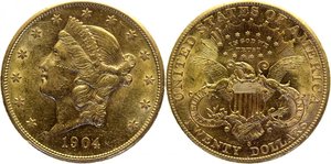 Америка 20 долларов 1904 год