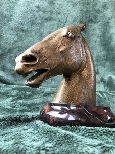 Мастер-модель "Голова лошади". Бронза. Яшма.
