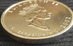 5 долларов 2002 (Канада) "Кленовый лист"