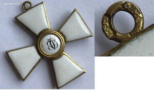 Георгиевский крест офицерский Au-56 пр.(4,3 х 4,3) - 14,04г