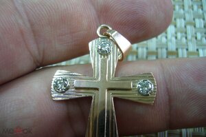 Крест золото бриллианты