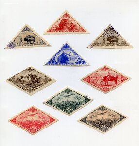 Тува, подбор из 19 марок