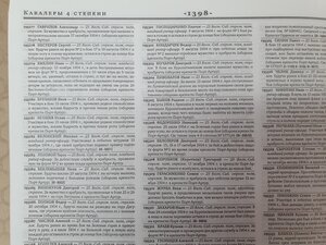 Книга.Списки кавалеров ордена СВ. Георгия  за 1904-1905 г.Г