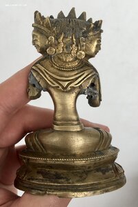 Бронзовая статуэтка Будды. Будда. 19 век. Бронзовый Будда.