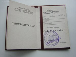 ТРУДОВАЯ СЛАВА 3 ст. ___МТЭ РФ