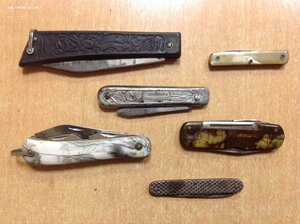 6 Перочинных ножиков Разнообразные Старинные