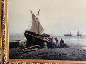«Рыбаки с уловом» подписная, 19 век