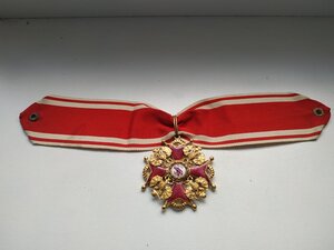 Шейная лента/подвес ордена св. Станислава. Ширина 44-45 мм.
